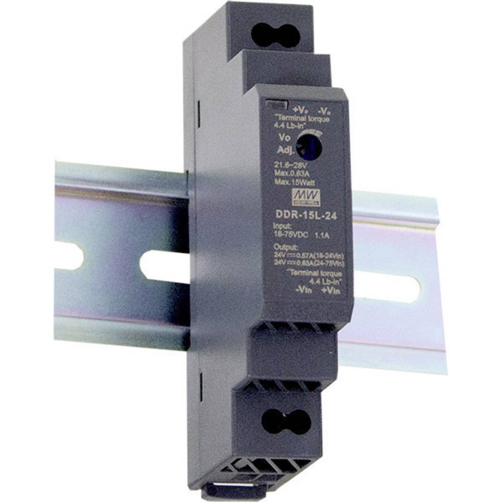 Mean Well DDR-15G-5 Convertitore DC/DC per guida DIN 5 V/DC 3 A 15 W Num.