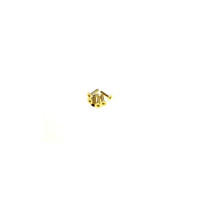 Anillo de Oro 14k Triple Tres Oros con Circonias