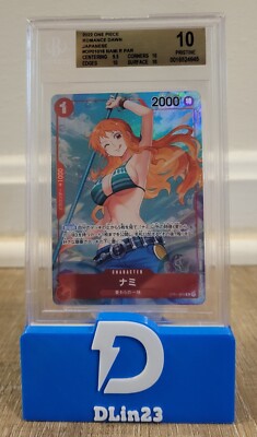 2022 ONE PIECE ROMANCE DAWN JAPANESE NAMI R ALT ART OP01-016 BGS 10 PRISTINE