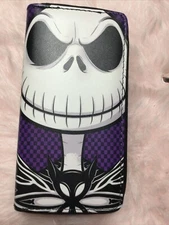 Wallet Nightmare Before Christmas Face Jack Skellington Purple