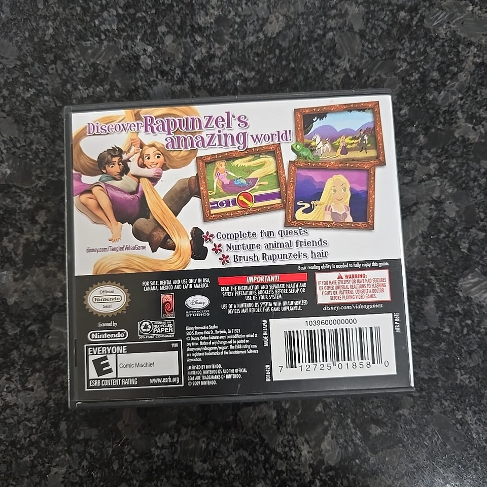 Tangled (Nintendo DS)  Lite Dsi 3DS XL 2DS Complete W/ Manual And Poster Disney - Image 3 of 4