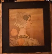 PAUL BERTHON: Original Framed Lithograph of Queen Wilhelmina of the Netherlands