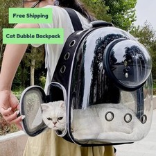 Cat in Bubble Backpack  Transparent Space Capsule Carrier for Cats