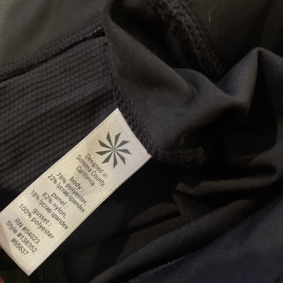 Medias de running Athleta 1324 para mujer medianas con cordón reflector negras 138352 Foto 4 de 4