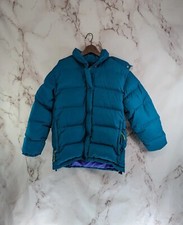 Rei Down Coat Womens Large Teal Purple Goose Puffer Jacket Vtg 80s 90s Usa 10