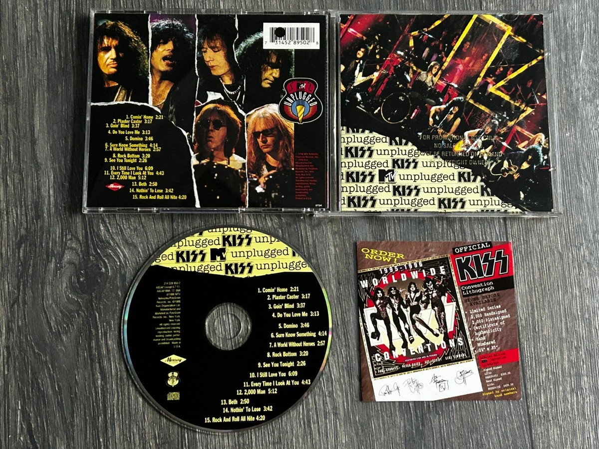 KISS CD MTV Unplugged PROMO w/ Misprint Logo CD USA Ace Gene Peter