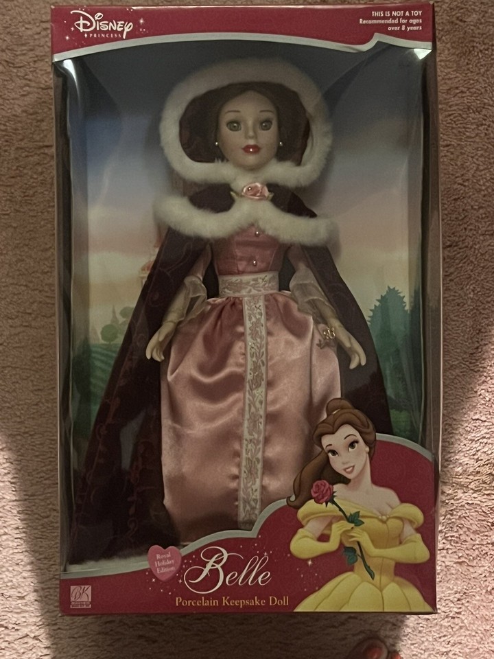 NEW DISNEY PRINCESS BELLE Porcelain Keepsake Doll Beauty & Beast Royal