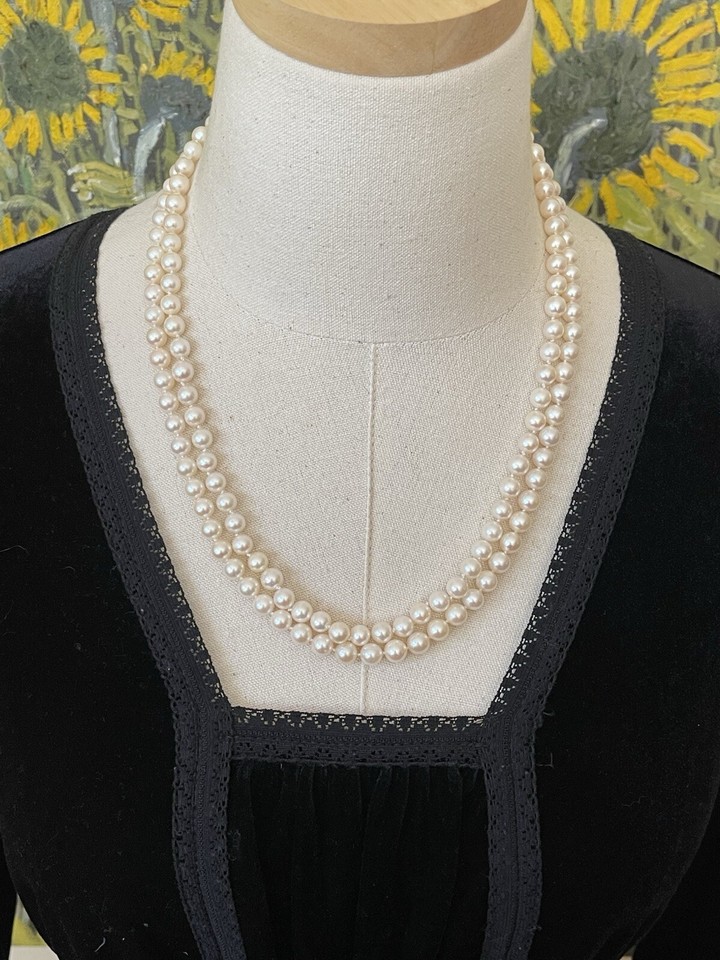 [Designer's Choice] Akoya Pearl & Tiger Eye Striped Luster Necklace Adjustable w/ S925 Silver