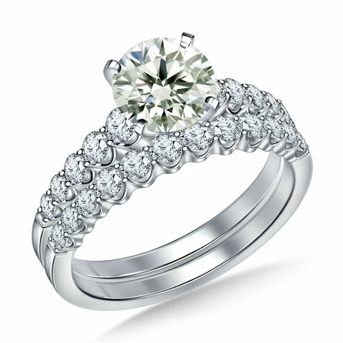 3 Ct Vvs1 White Round Moissanite Engagement Bridal Ring Sterling Silver Size 7