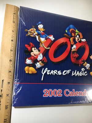 Walt Disney Wall Calendar New Sealed - 2002 - 100 Years Of Magic