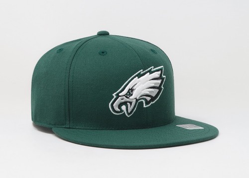 Reebok Men Women Hat Philadelphia Eagles Midnight Green Fitted Flat Brim Cap - Picture 3 of 5