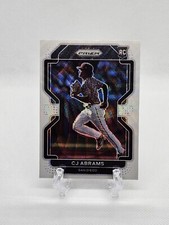 2022 Panini Prizm Baseball CJ Abrams White Wave Insert Rookie Card # 12 Padres