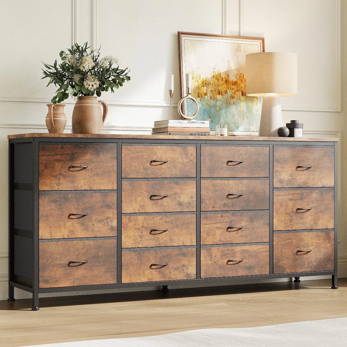 63 Inch Large Fabric Chest of 14 Drawers Long Dresser 70 75"TV Stand for Bedroom | eBay 63 Inch Large Fabric Chest of 14 Drawers Long Dresser 70 75"TV Stand for Bedroom | eBay