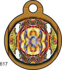 Pet Tag Personalized Pet ID tag for Dog and Cat ROUND Tag Unique cute TRIBAL PIN