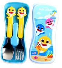  Pinkfong Baby Shark Spoon Fork Case Set For Baby Kids Made in Korea