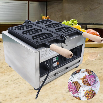 110V 1500W Pancake Maker Nonstick Commercial Electric Waffle Pop Maker Machine