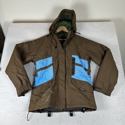 Grenade Coat Mens M Brown Graphic Print Fatigue Project Ski