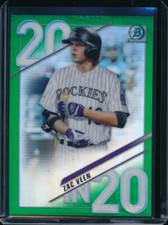 ZAC VEEN 2020 Bowman Chrome Draft GREEN REFRACTOR #/99 20 in '20 RC