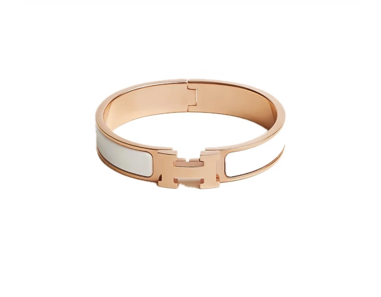 HERMÈS Bracciale Hermes Clic H con omaggio di anelli + bracciali (originale $700)