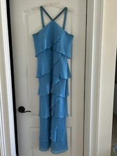 Daymor Couture Women s Dress Silk Strapless Tiered Dress Size 8/10
