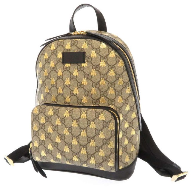 Gucci Gg Supreme Canvas Backpack Black