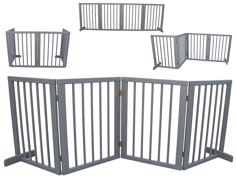 Absperrgitter Treppenschutzgitter Türschutzgitter Hundegitter 200 cm massiv 4E - Bild 2 von 4