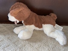 Hugfun International Puppy Dog Plush Stuffed Animal Brown White Tan EUC