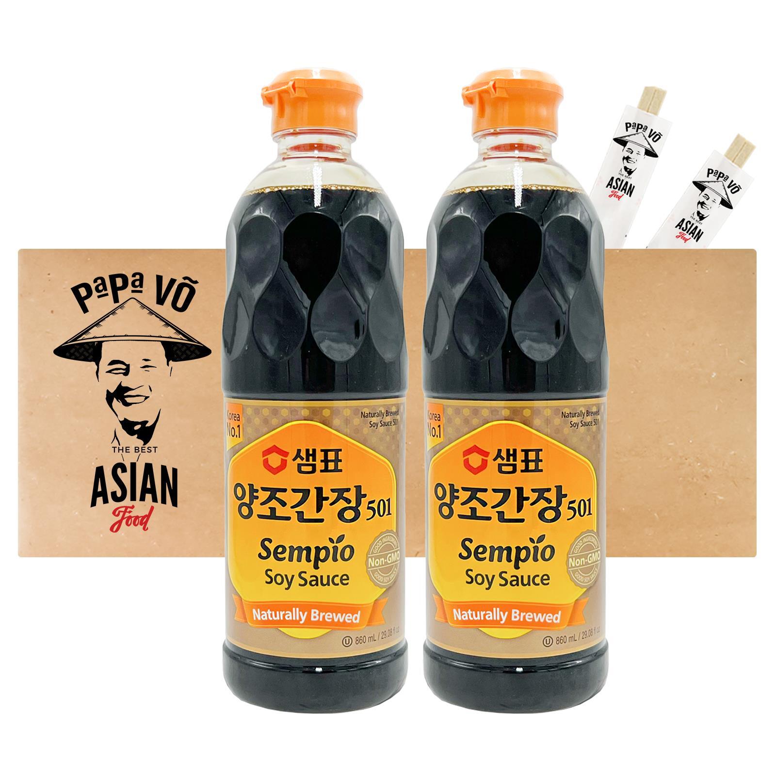 Sempio Sojasauce Koreanische Natürlich Gebraute Soja Sauce 501/2x860ml Soy Sauce