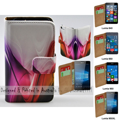 For Nokia Series - Aurora Abstract Print Theme Wallet Mobile Phone Case Cover