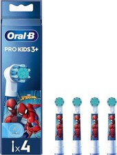 Oral-B Kids Spiderman Toothbrush Head Replacement Pack of 4 Extra Soft 