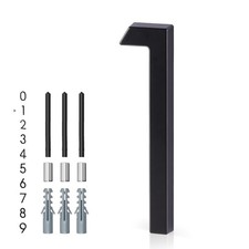 6 inch Black Floating House Number 1 Modern Door Numbers for Home Mailbox