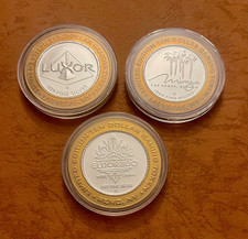 LIMITED EDITION .999 SILVER $10 DOLLAR CASINO TOKENS.