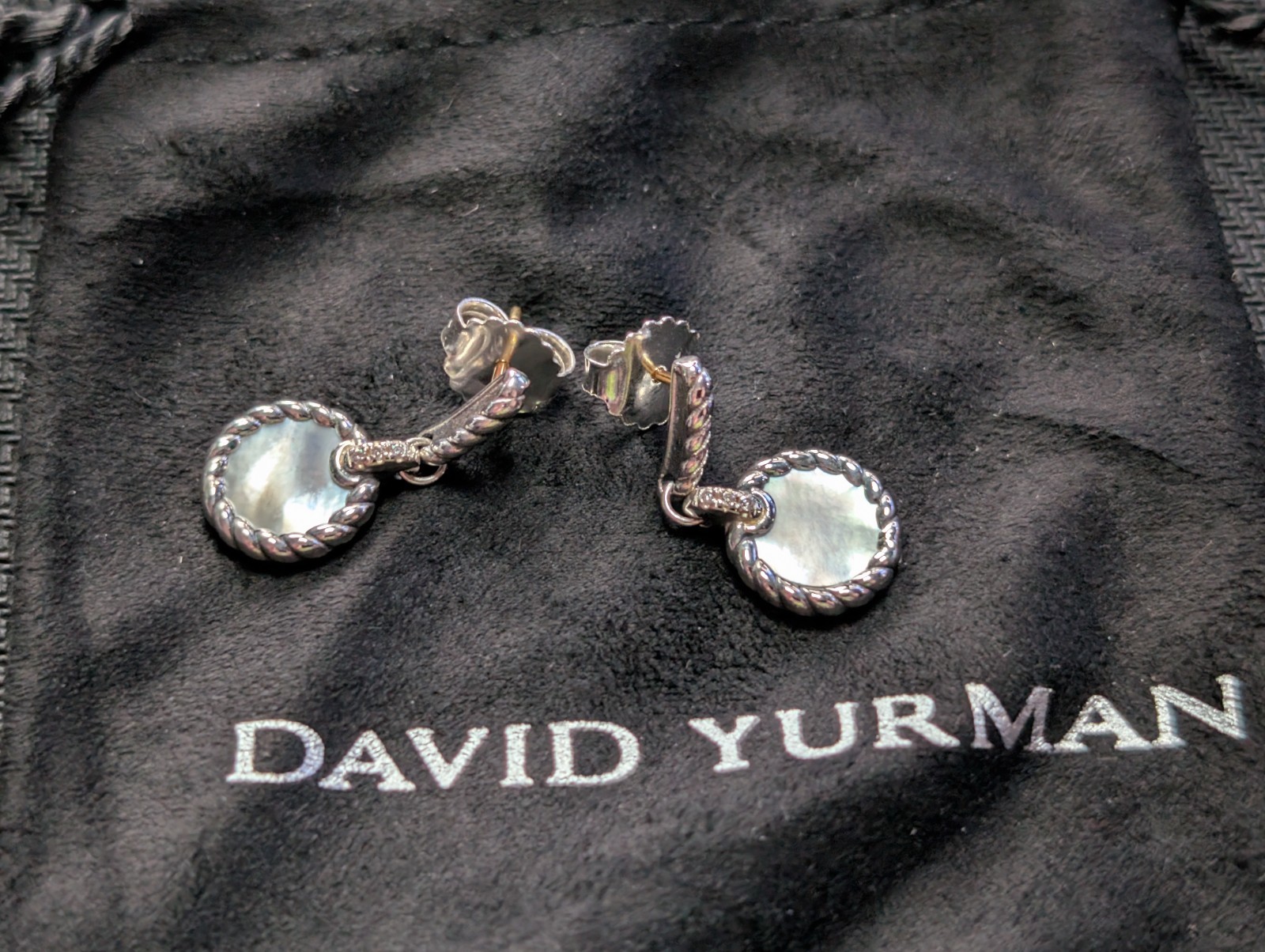 David Yurman Elements Drop Earrings Sterling Silv… - image 8