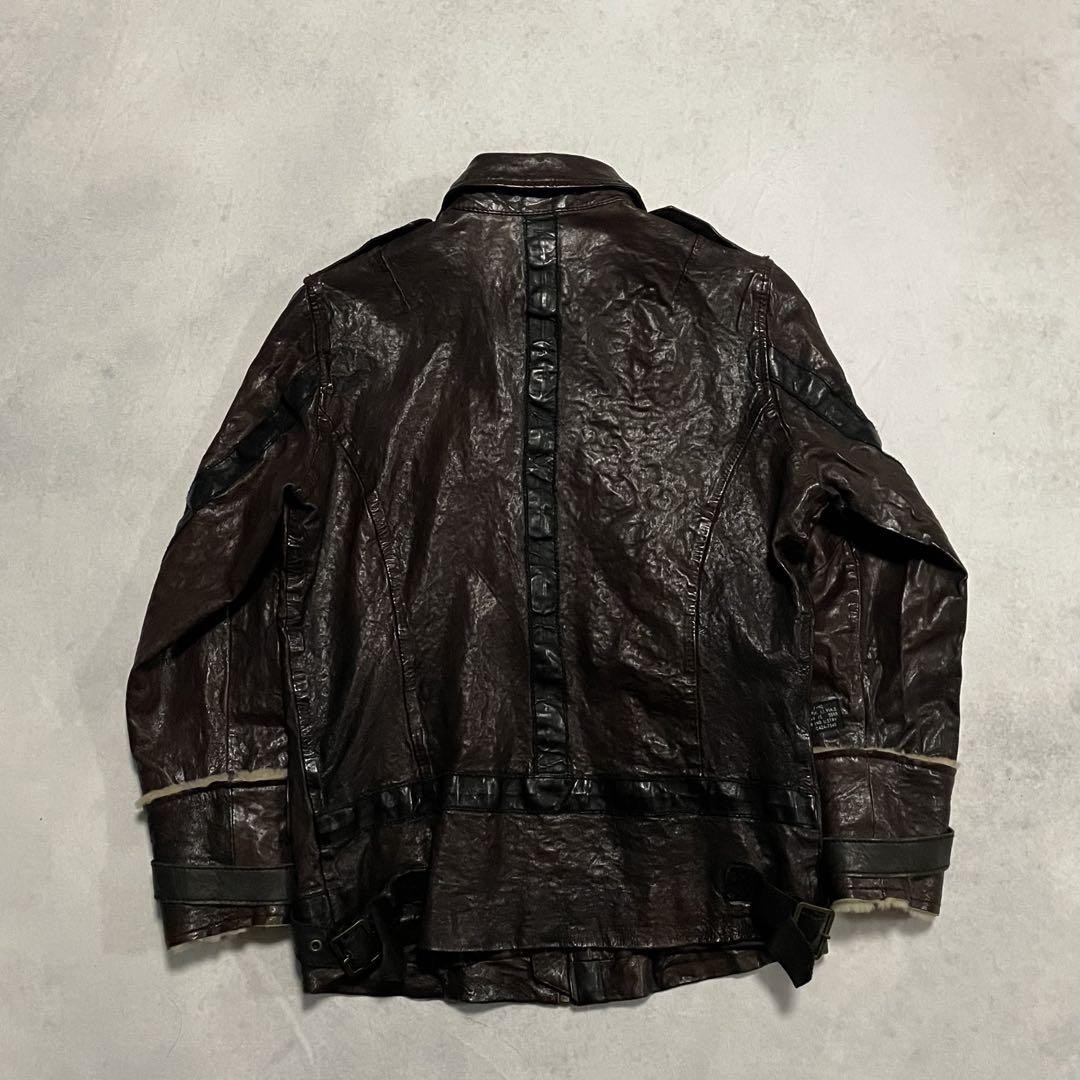 00s y2k DIESEL archive leather jacket M 【公式通販】
