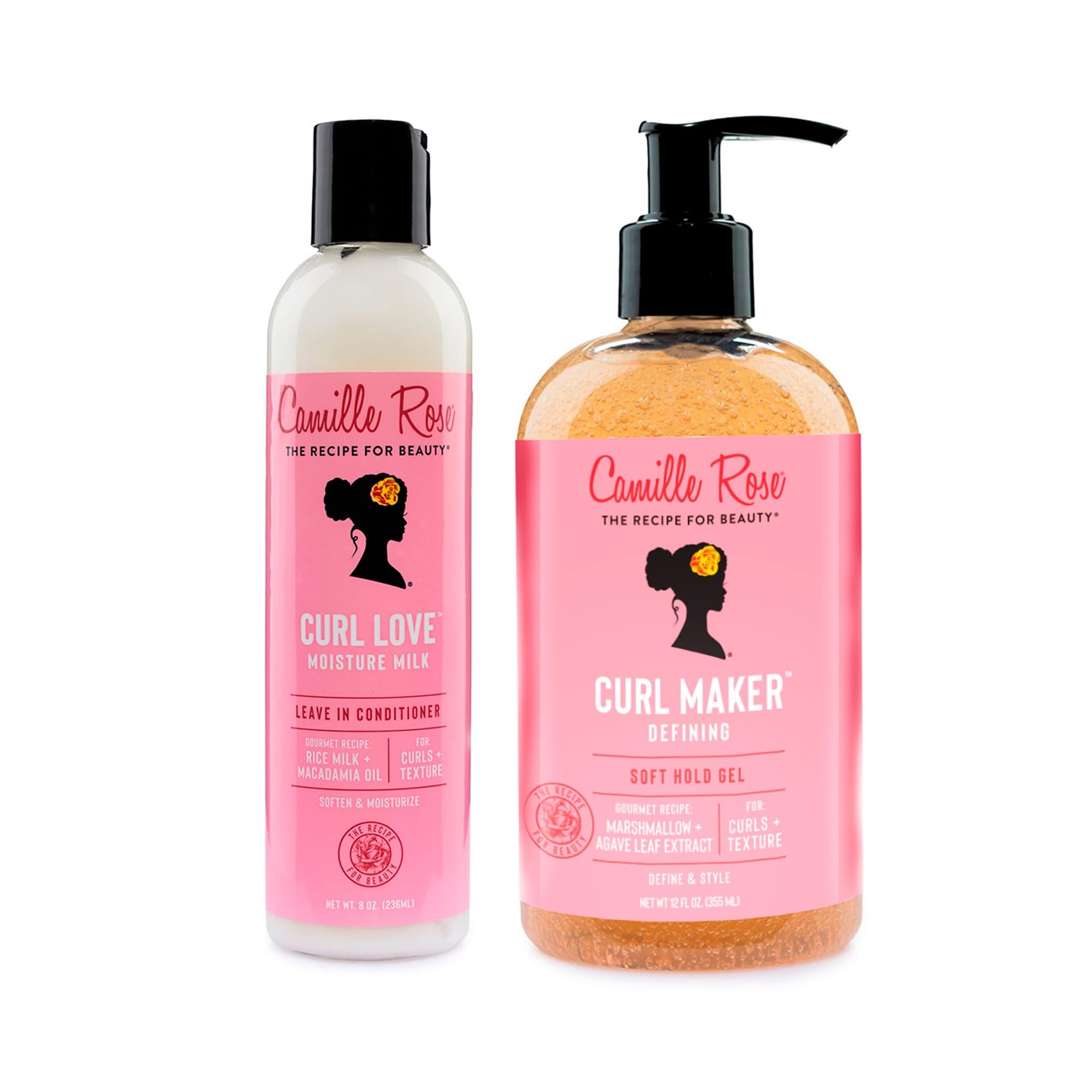 Camille Rose Curl Defining Bundle, Moisture Milk 240ml & Curl Maker 355ml - Image 2