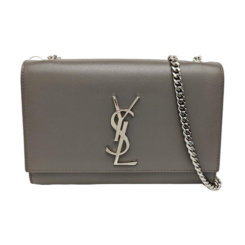 【Authentic】 Yves Saint Laurent KATE Grey Leather Handbags (DDP)
