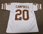 Earl Campbell HT 77 Signed XL White Football Jersey Beckett Oilers Longhorns