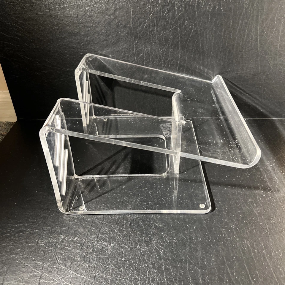 Clear Acrylic Laptop Stand – Ergonomic Desktop Riser Holder - Image 2 of 4