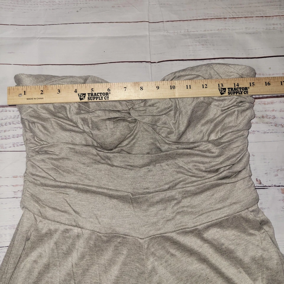 Mono Ralph Lauren Etiqueta Púrpura Para Mujer Pequeño Gris Acanalado Palazzo Hecho en Italia Foto 3 de 4