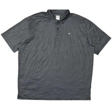 Callaway Opti Dri Gray Geometric Polo Shirt Men's 2XL Polyester Short Sleeve