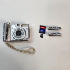 Canon PowerShot A540 6.0MP Silver Digital Camera Bundle Tested A+
