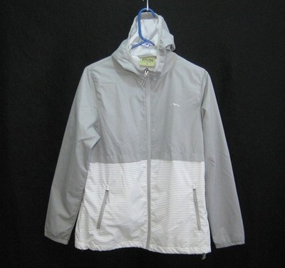 RUSTIC RIDGE Women's Medium Gray Full Zip Hooded Raincoat Jacket Windbreaker