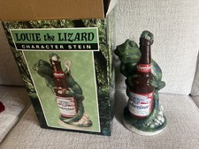 Vintage 1997 Louie the Lizard 10.5" Budweiser Lidded Beer Stein Anheuser Busch