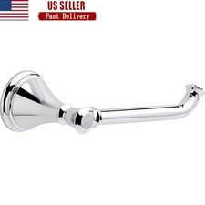 Chrome Wall-Mounted Toilet Paper Holder Durable Zinc Bathroom Accessory New