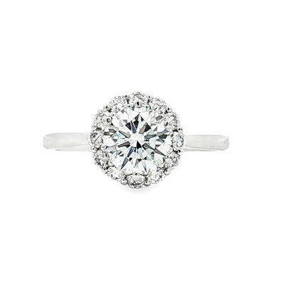 PT950 Platinum Lab Grown Diamond Straight Shank Size 5.75 Engagement Ring XQ0079