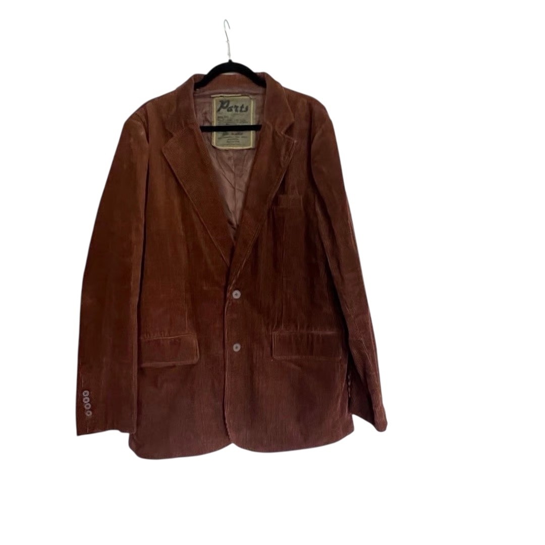 Parts By Machine Clothing Company Brown Corduroy Blazer Mens Size L‎ Large View 3
