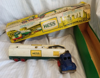Marx 1964 HESS Tanker Truck with Box AS FOUND for Parts being sold "AS IS"