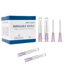 18 Gauge 1 Inch Needle 100 Pack , Sterile Disposable Injection 18Ga-1 inch