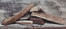 Elk Antler Dog Chews Natural Spilt Cut White/Brown Grade Sold by the Pound 