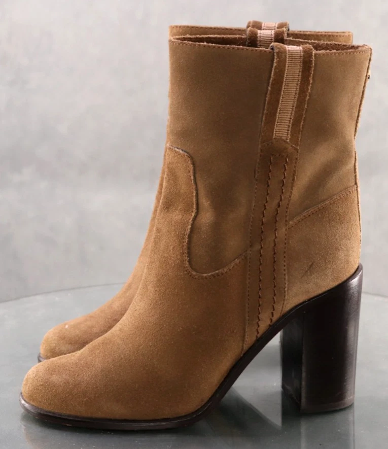 Botas de tacón Kate Spade Baise $325 para mujer talla 6 M gamuza tostada Foto 2 de 4